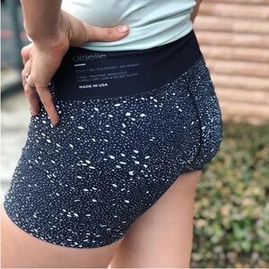 Oiselle Spandos Running Shorts - Onna Print - Size XS